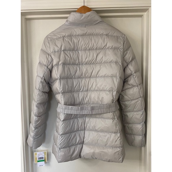 Michael Kors Faux Fur Trim Quilted Nylon Belted Puffer Coat in Large - Picture 13 of 15